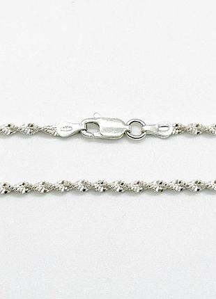 Серебряная цепочка, плетение магия твист (ребекка), размер 45 см x 0,25 см, вес: 4.7 г