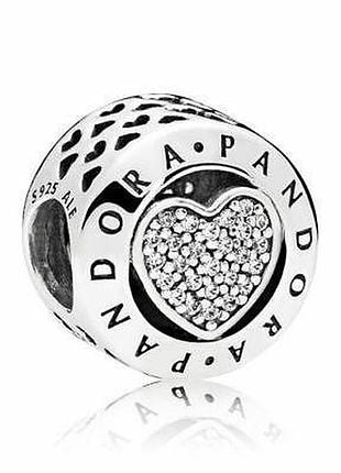 Серебряное ожерелье pandora "логомания"