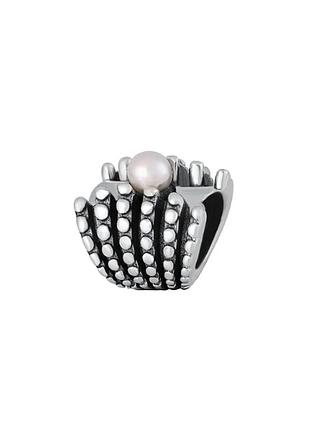 Срібна підвіска "мушля з перлиною" зі вставкою sea shell pearl