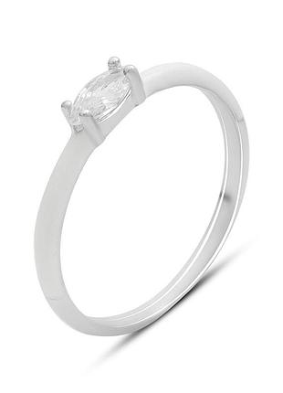 Серебряное кольцо komilfo с фианитами, емаллю, вес изделия 1,11 гр (2185604) 16.5 размер