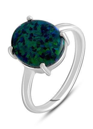 Серебряное кольцо komilfo с опалом 1.938ct, вес изделия 2,17 гр (2125709) 18.5 размер