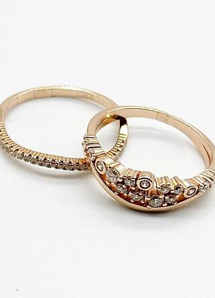Серебряное кольцо с фианитами, размер 16,5, вес: 4.0 г