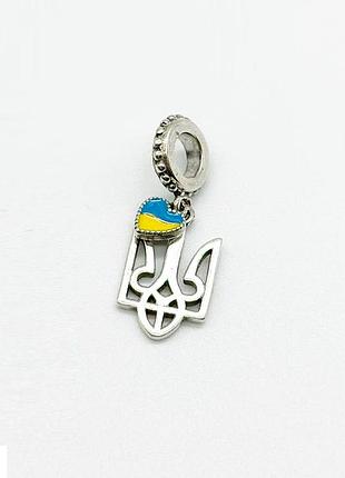 Серебряная подвеска со вставкой эмаль