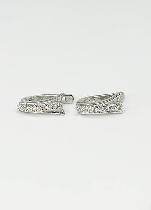 Серебряные серьги с фианитами