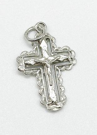 Срібна підвіска "хрест", 875