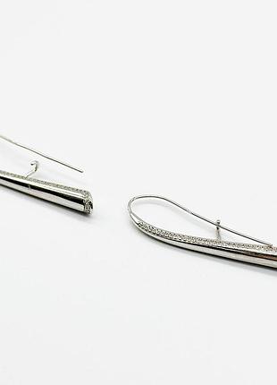 Серебряные серьги с фианитами
