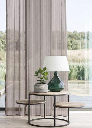 Тюль-гардина «stripe» (колекція liberta, вертикальна смужка, висота 3.1 м, 8 кольорів) пудровий