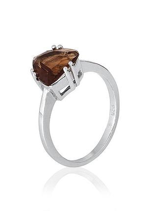 Серебряное кольцо с розовыми фианитами, размер 18,5, вес: 2.3 г