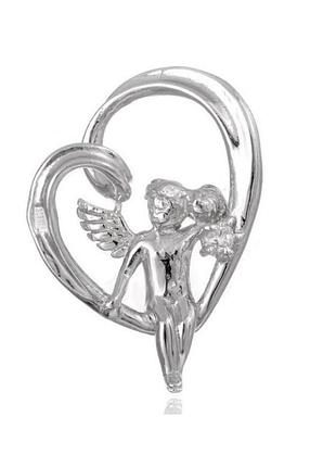 Серебряная подвеска со вставкой swarovski zirconia