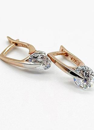 Серебряные серьги с фианитами