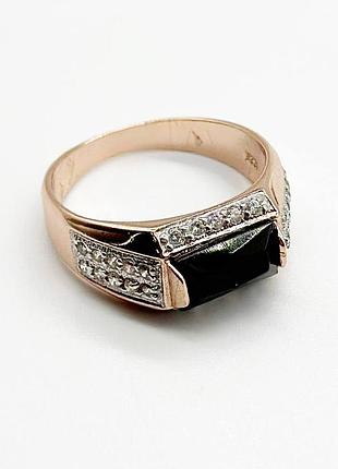 Серебряное кольцо с фианитами, размер 18,5, вес: 4.3 г