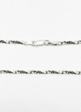 Серебряная цепочка, магия твист (ребекка), размер 45 см x 0,25 см, вес: 8.2 г