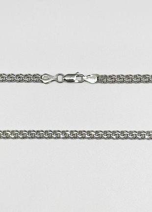 Серебряная цепочка, плетение гарибальди, размер 55 см x 0,45 см, вес: 17.3 г