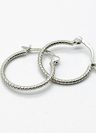 Серебряные серьги конго