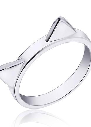 Серебряное кольцо минималистическое, размер 17,0, вес: 1.5 г