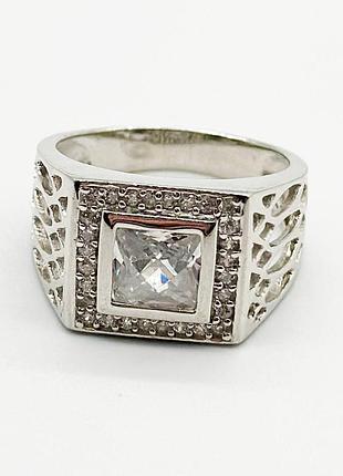Серебряное кольцо со вставкой фианит, размер 20,6, вес: 7.2 г