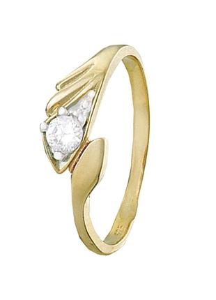 Серебряное кольцо с фианитами, размер 15,5, вес: 1.1 г