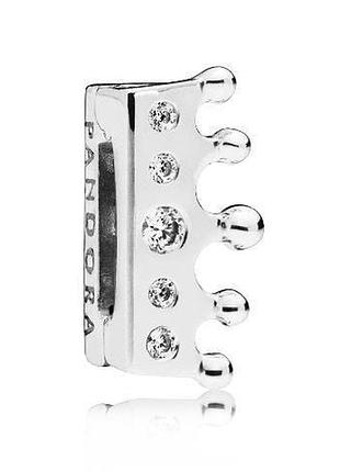 Серебряное кольцо pandora "корона"