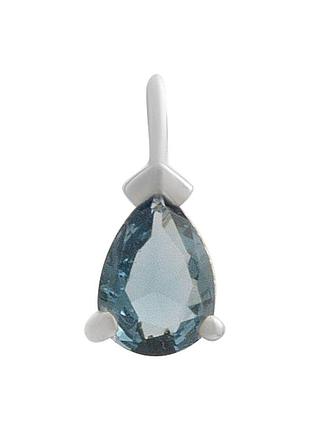Серебряная подвеска komilfo с топазом лондон блю 0.475ct (2196013)