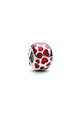 Серебряная бусина pandora "сердца"