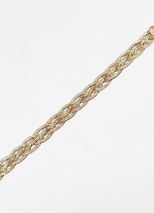 Серебряный браслет, плетение коса, размер 19 см x 0,9 см, вес: 8.9 г