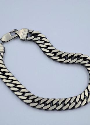 Серебряный браслет, размер 22 см x 1,0 см, вес: 41.0 г