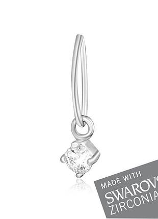 Срібний підвіс зі вставкою swarovski zirconia
