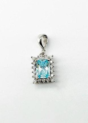 Серебряная подвеска с фианитами