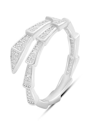 Серебряное кольцо komilfo с фианитами, вес изделия 1,95 гр (2192923) 17 размер