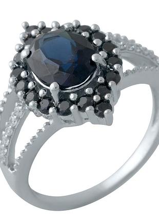 Серебряное кольцо komilfo с натуральным сапфиром 3.565ct, вес изделия 3,73 гр (2008941) 17.5 размер