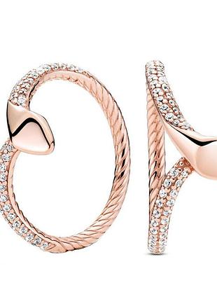 Срібна каблучка pandora sparkling snake