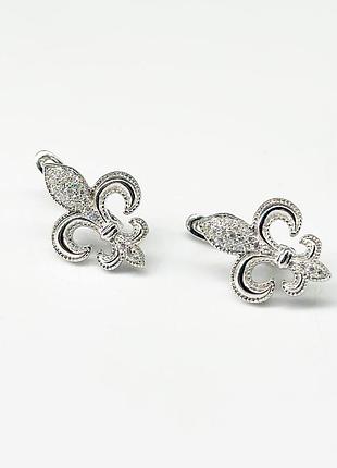 Серебряные серьги с фианитами