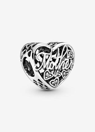 Серебряное ожерелье pandora "мать и сын"