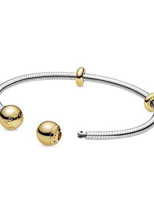 Серебряный браслет с застежками pandora