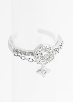 Серебряное кольцо с фианитами