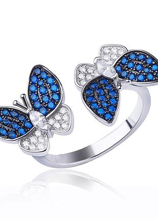 Серебряное кольцо с фианитами, размер 16,0, вес: 4.0 г