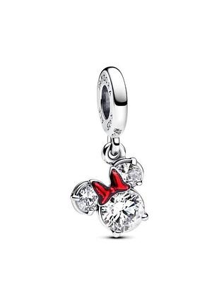 Серебряное ожерелье pandora "силуэт мини маус"