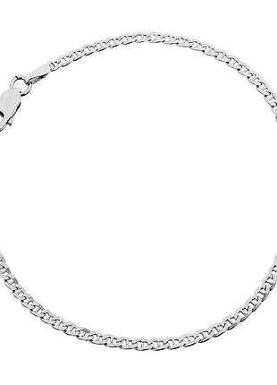 Серебряный браслет, гуччи марина (барли) удлиненная (257р), размер 19 см x 0,2 см, вес: 2.0 г