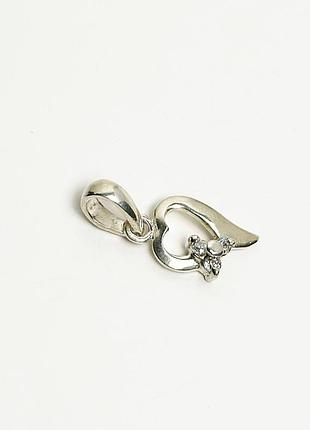Серебряная подвеска со вставкой фианит
