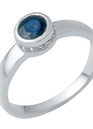 Серебряное кольцо komilfo с натуральным сапфиром 0.821ct, вес изделия 2,42 гр (1946923) 17 размер