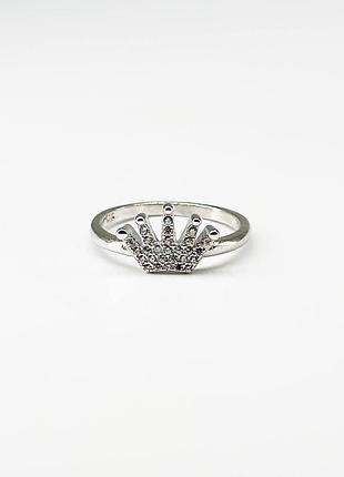 Серебряное кольцо с фианитами, размер 16,0, вес: 2.0 г