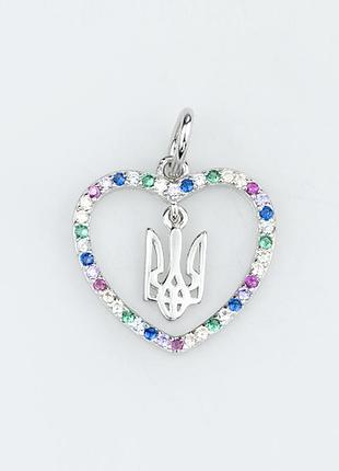 Серебряная подвеска с фианитами