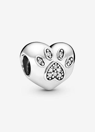 Серебряное кольцо pandora "i love my pet"
