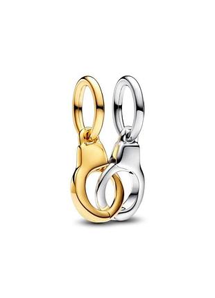 Серебряная бусина pandora "партнеры по преступлению" разъемная