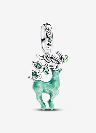 Серебряное ожерелье pandora "лесной олень"