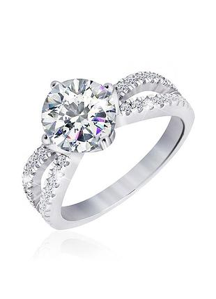Серебряное кольцо с фианитами