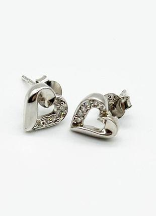 Серебряные серьги с фианитами