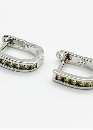 Серебряные серьги с фианитами