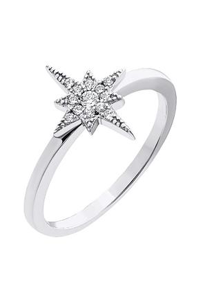 Серебряное кольцо с фианитами, размер 16,5, вес: 1.7 г