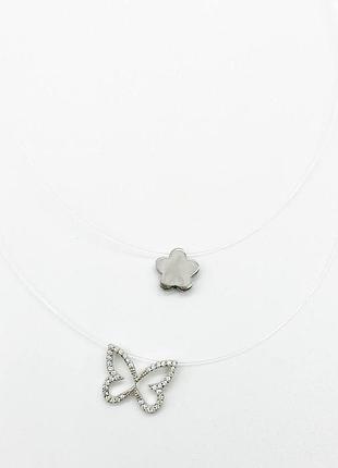Серебряное колье с фианитами